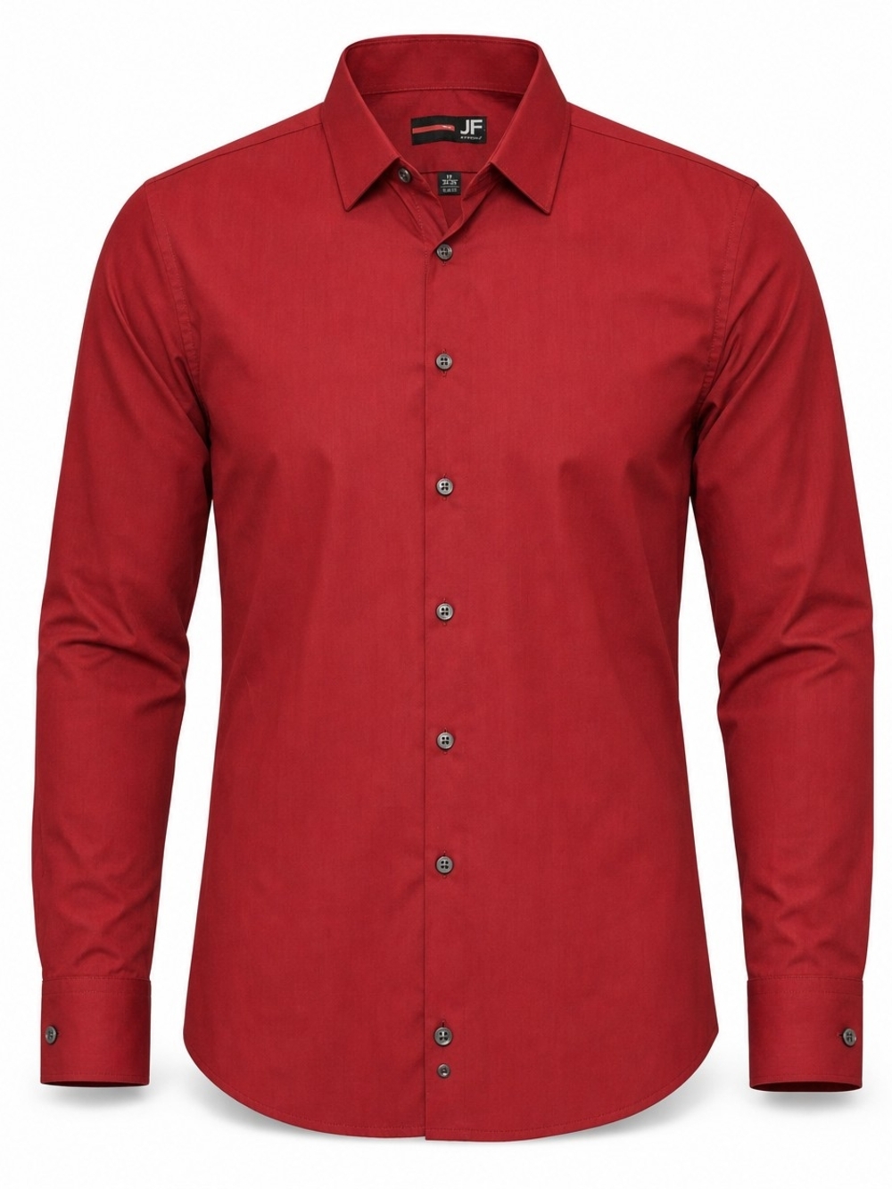 JF J Ferrar Red Dress Shirt Slim Fit Men’s Medium 15-15.5 32/33 Long Sleeve